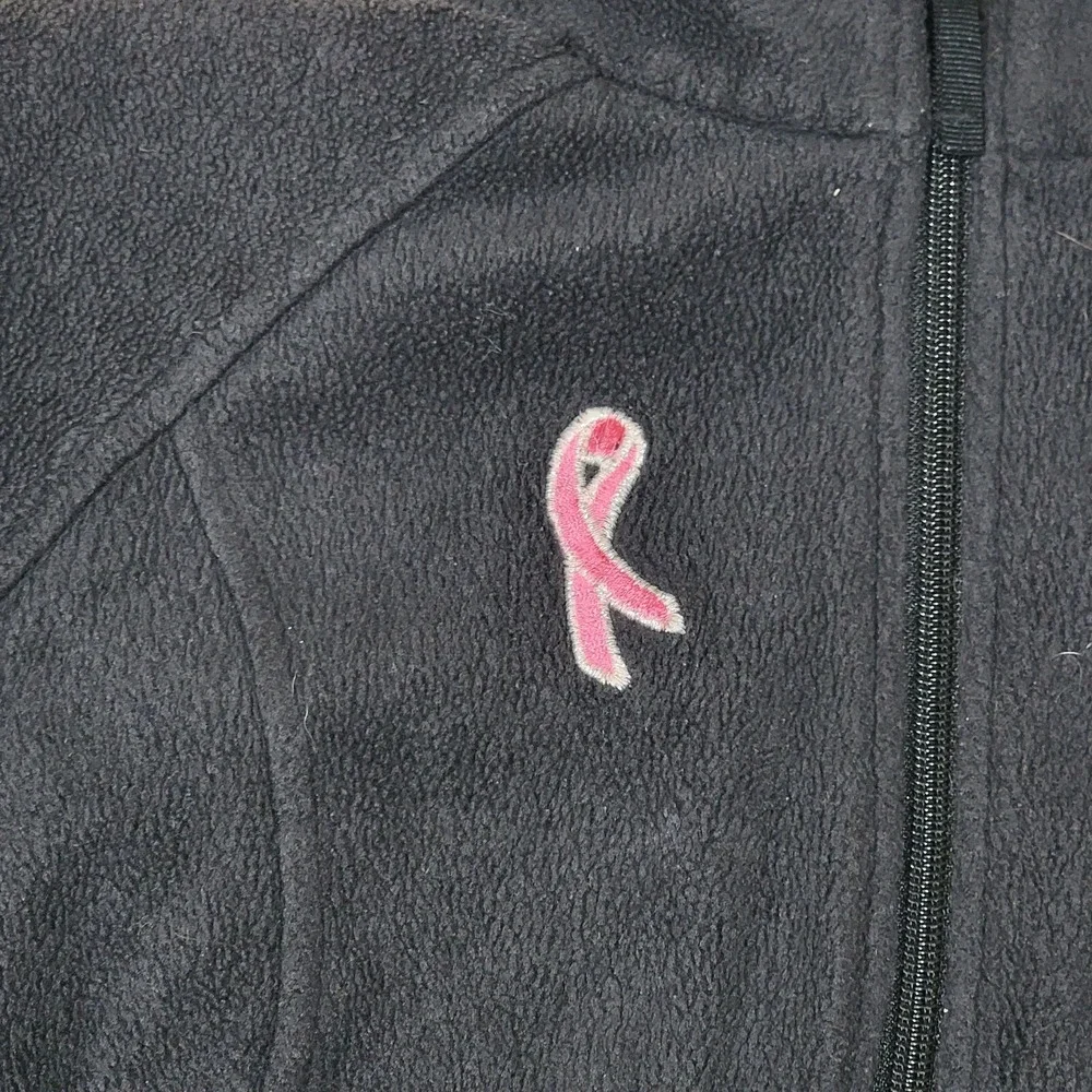 Columbia Jacket Womens Small Black Mock Neck Long Sleeve Fleece breast cancer‎